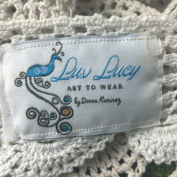 Vintage handmade lace lagenlook layering Gypsy boho bohemian top tank vest Large - Picture 12 of 15